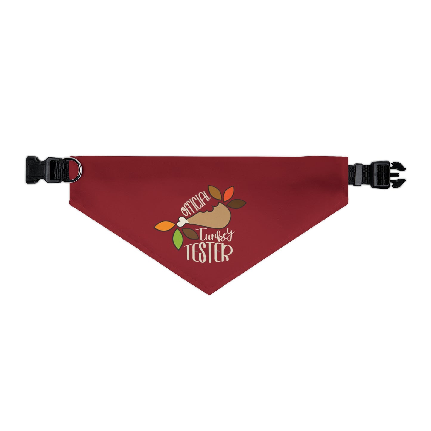 Official Turkey Tester Dark Red Pet Bandana Collar