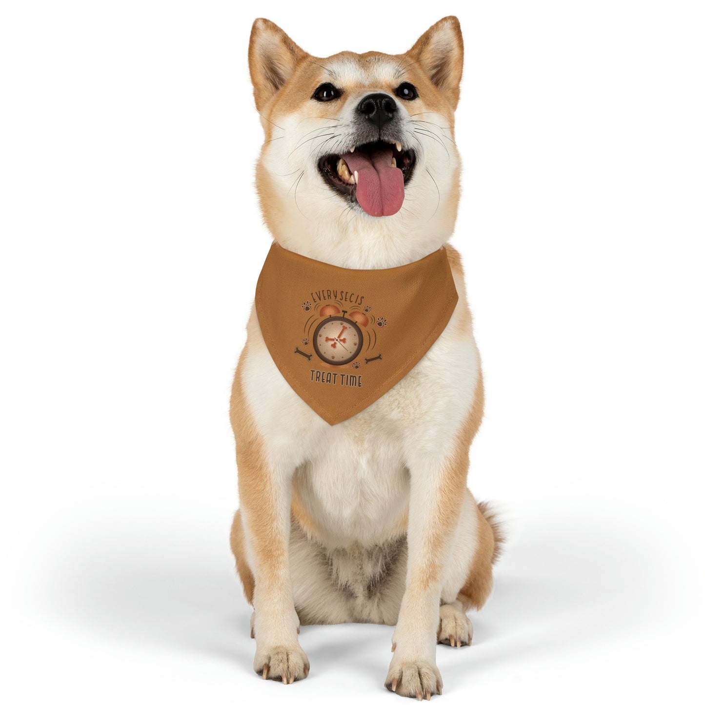 Every Sec is Treat Time Pet Bandana Collar