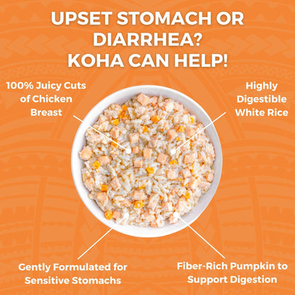 Koha Dog Bland Diet Chicken Rice 12.5oz. (Case of 6)