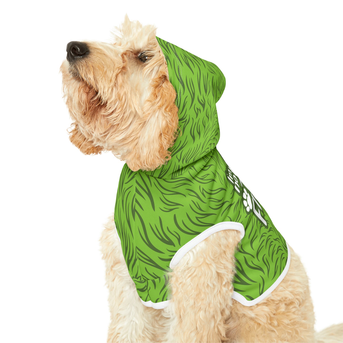 I'm Not Tubby, I'm Fluffy GREEN Pet Hoodie