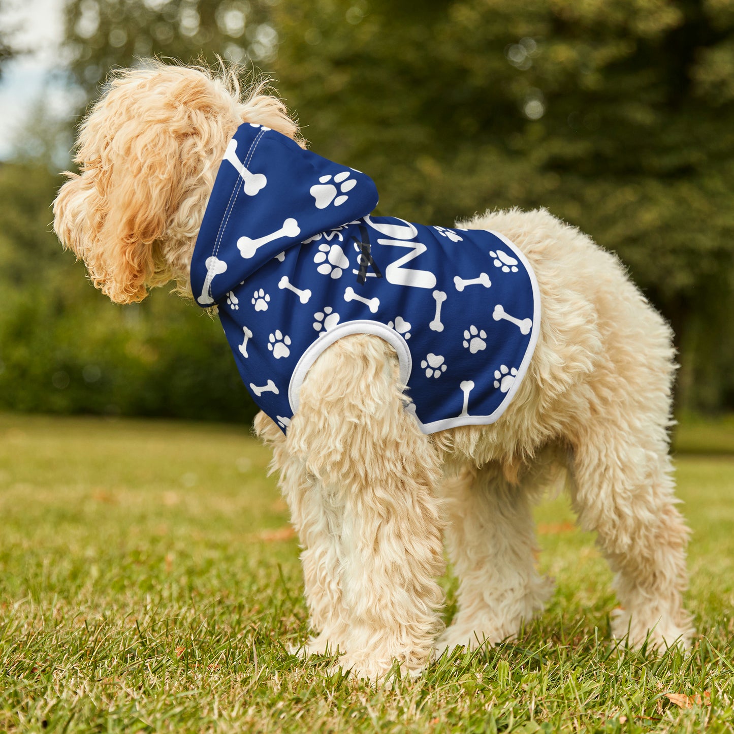 Spill the Treats Navy Blue Pet Hoodie