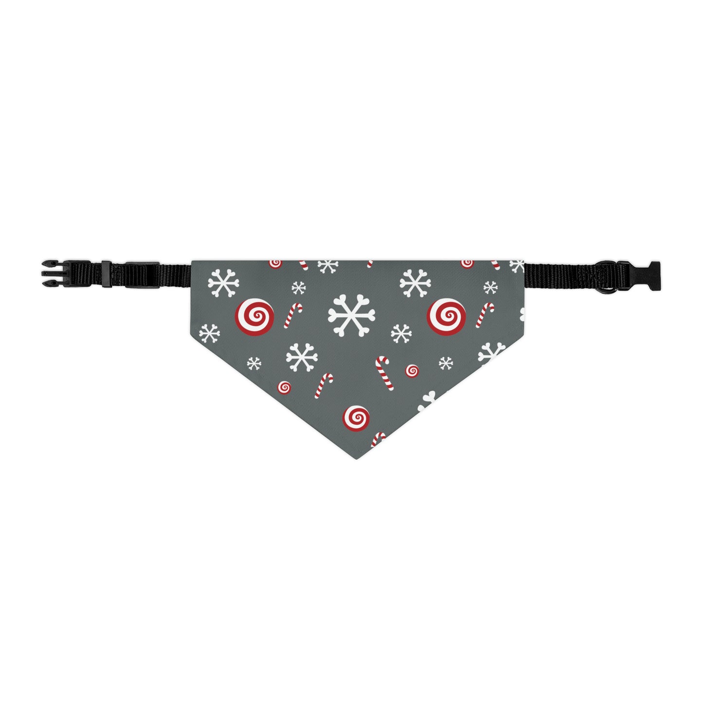 Candy Cane Collar Bandana ~ Charcoal