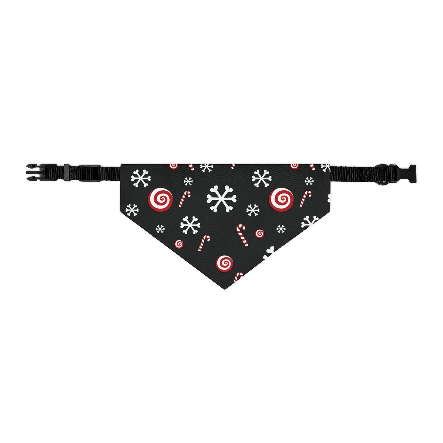 Candy Cane Collar Bandana ~ Black