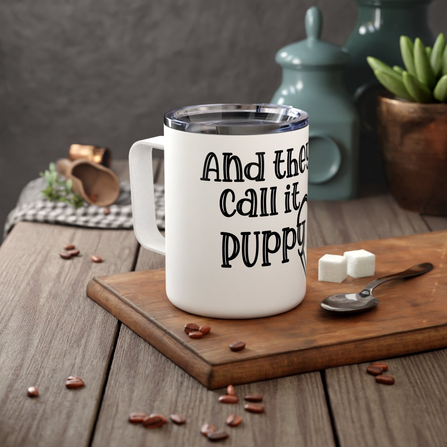Puppy Love Insulated Coffee Mug, 10 oz