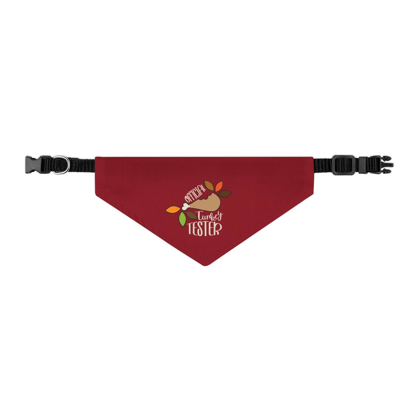 Official Turkey Tester Dark Red Pet Bandana Collar