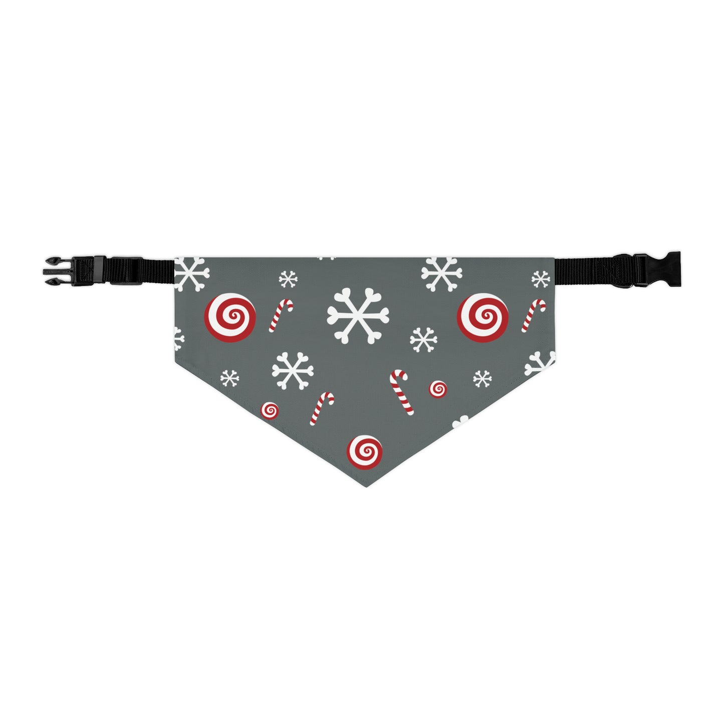 Candy Cane Collar Bandana ~ Charcoal