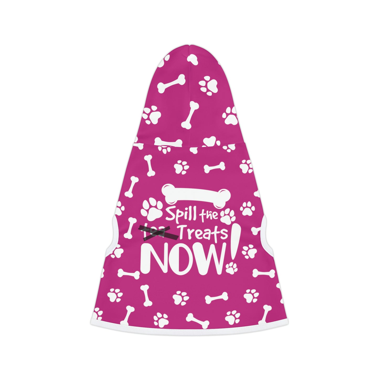 Spill the Treats Fuchsia Pet Hoodie