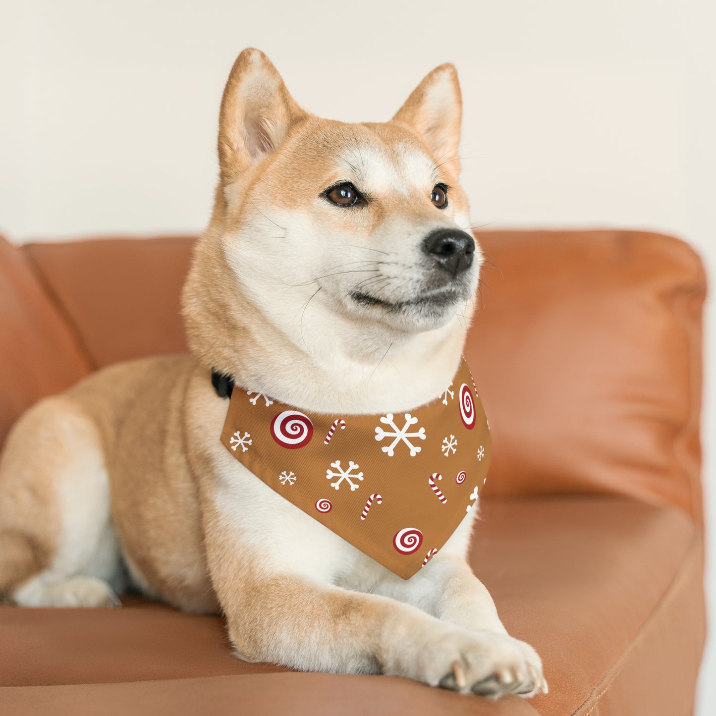 Candy Cane Collar Bandana ~ Ginger Bread