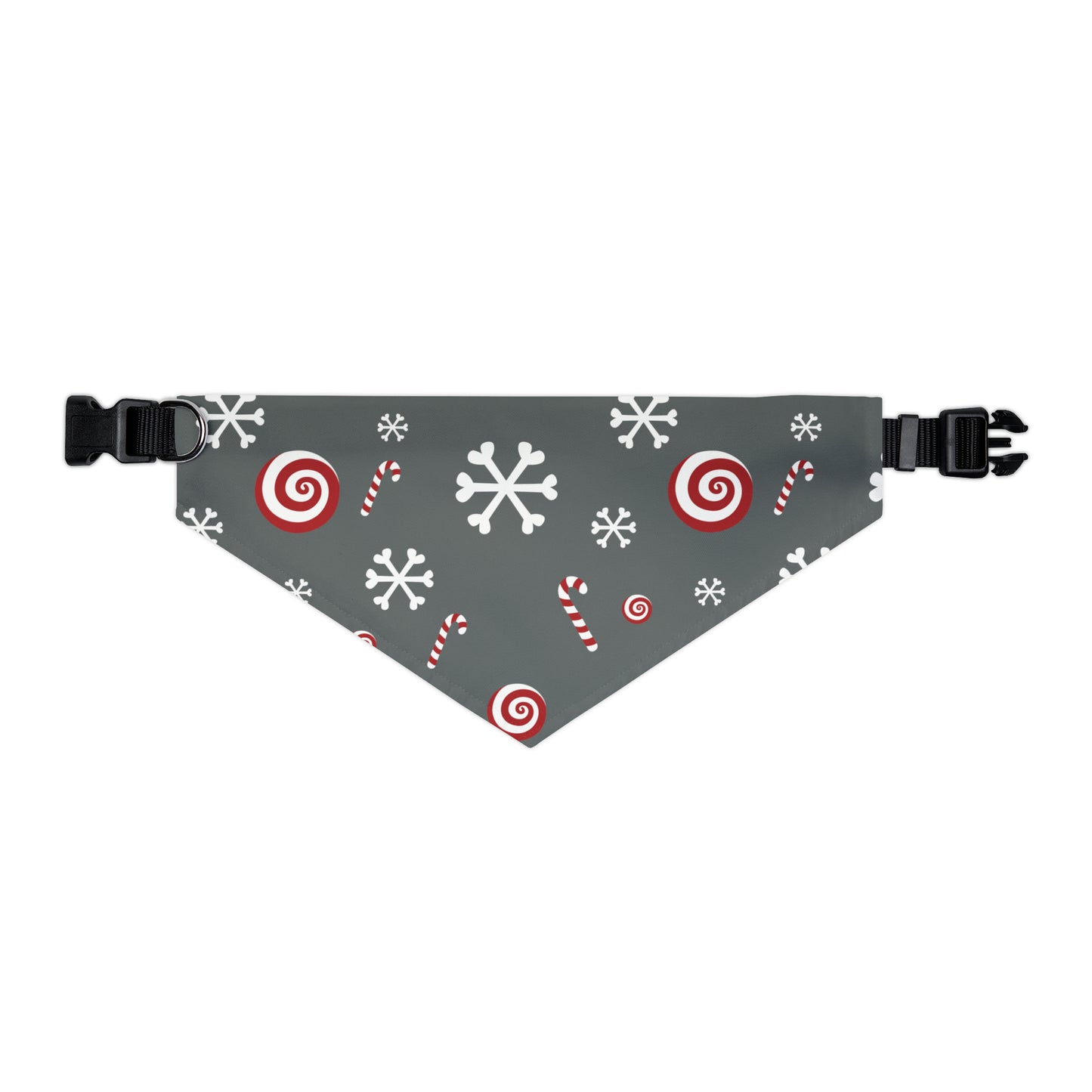 Candy Cane Collar Bandana ~ Charcoal