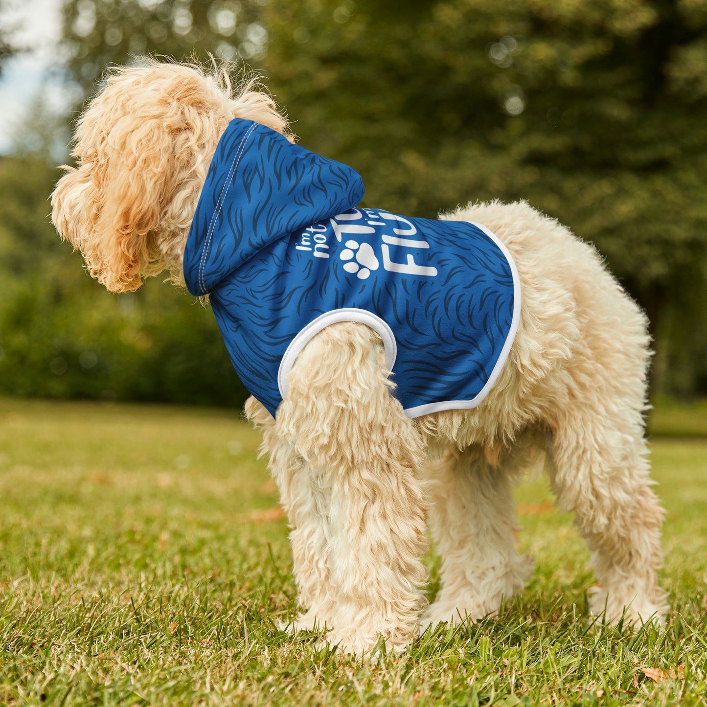 I'm Not Tubby, I'm Fluffy BLUE Pet Hoodie