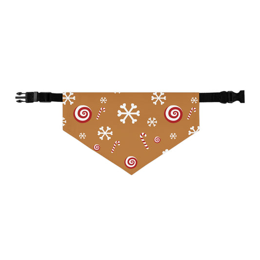 Candy Cane Collar Bandana ~ Ginger Bread