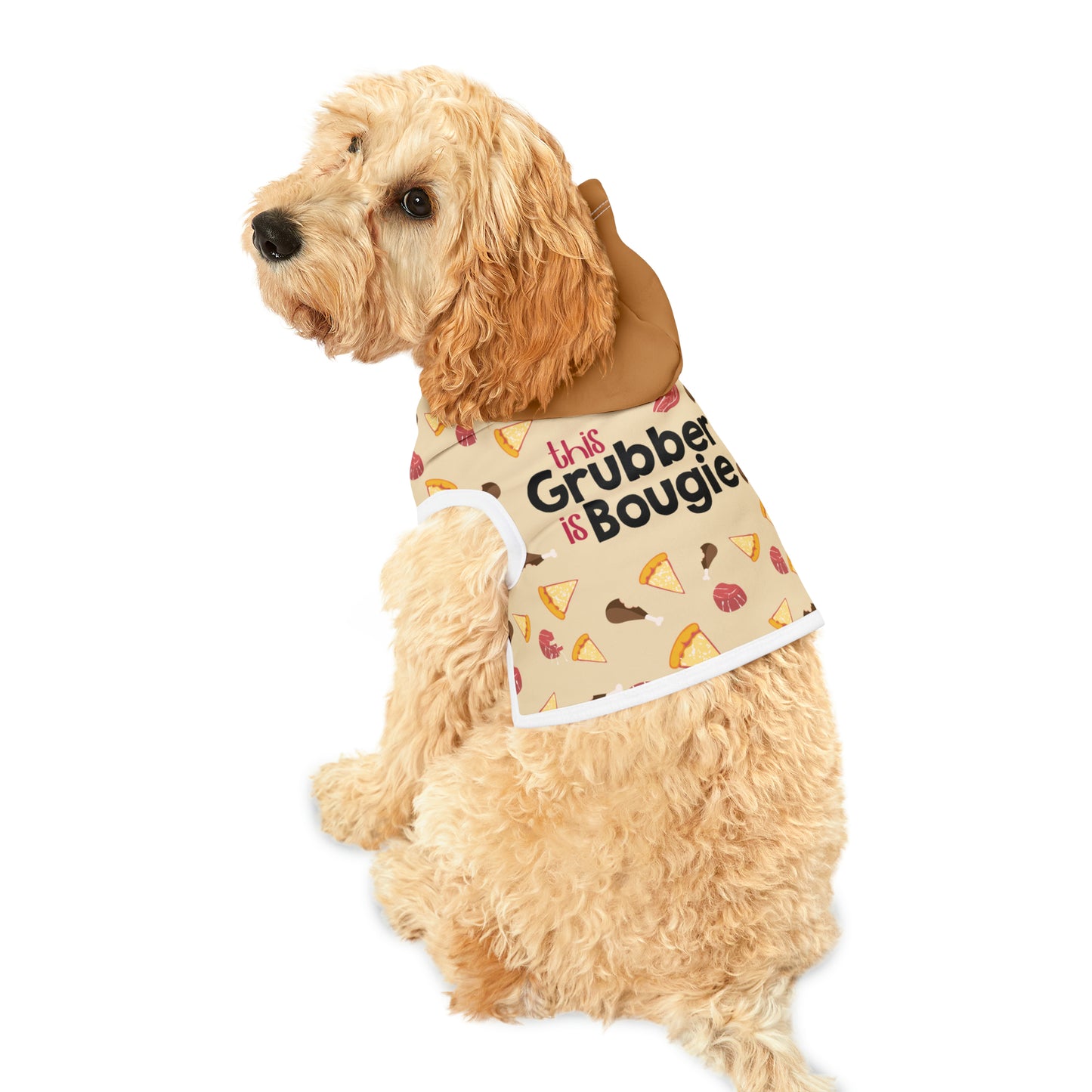 Bougie Grubber Tan & Brown Pet Hoodie