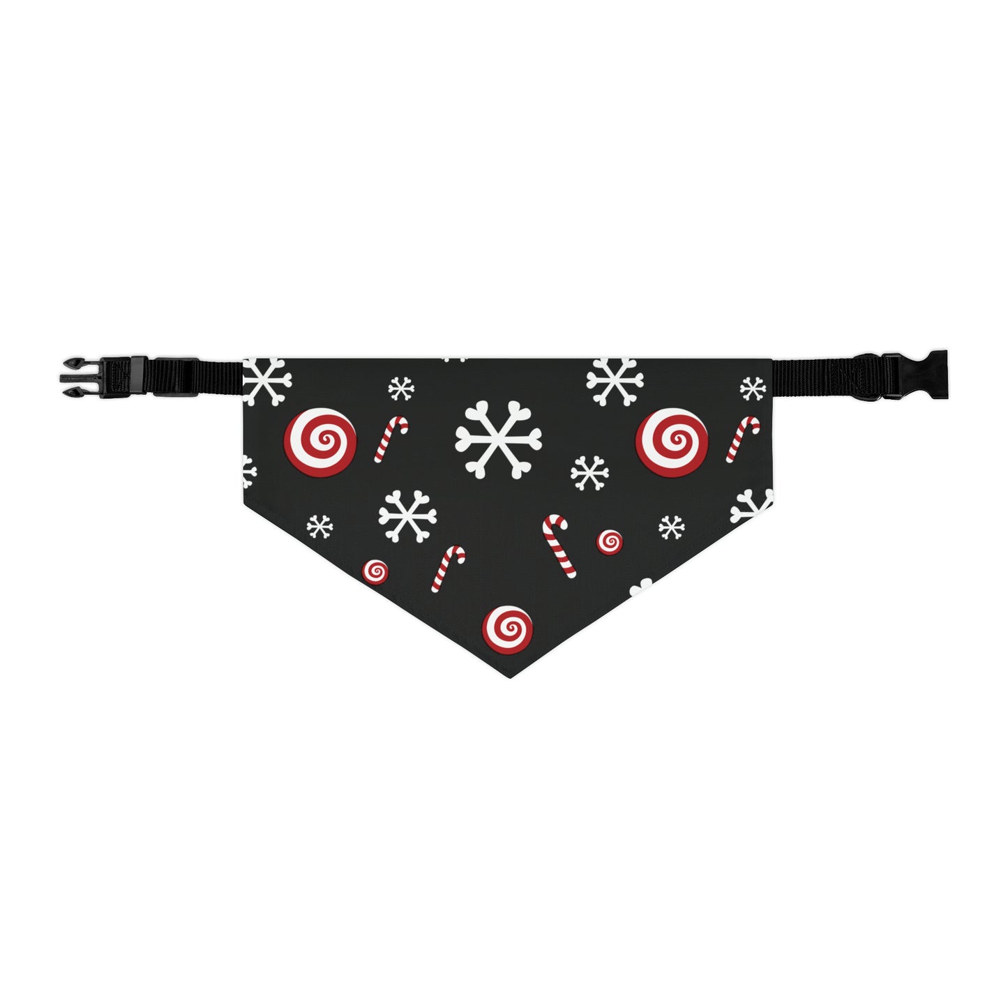 Candy Cane Collar Bandana ~ Black