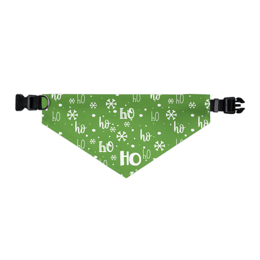 Ho Ho Ho Collar Bandana ~ Green