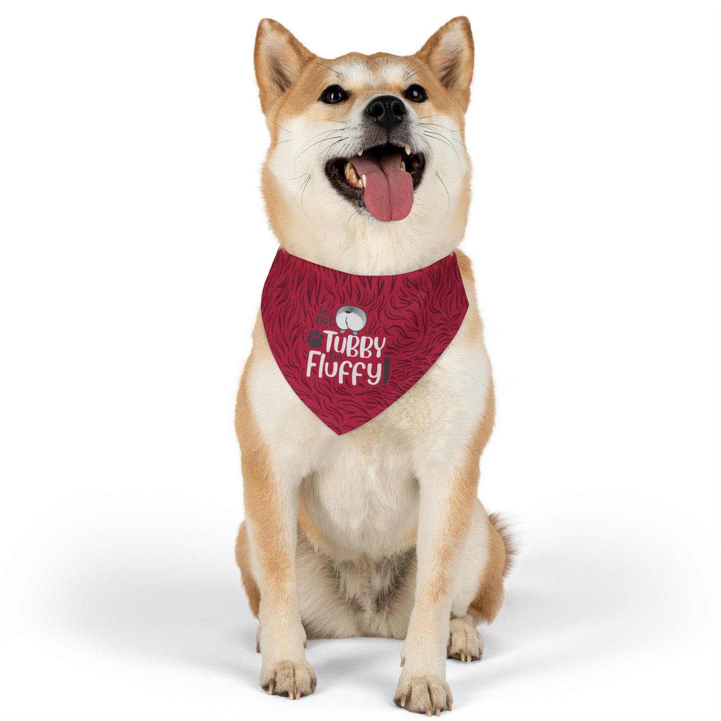 I'm Not Tubby, I'm Fluffly - Pet Bandana Collar