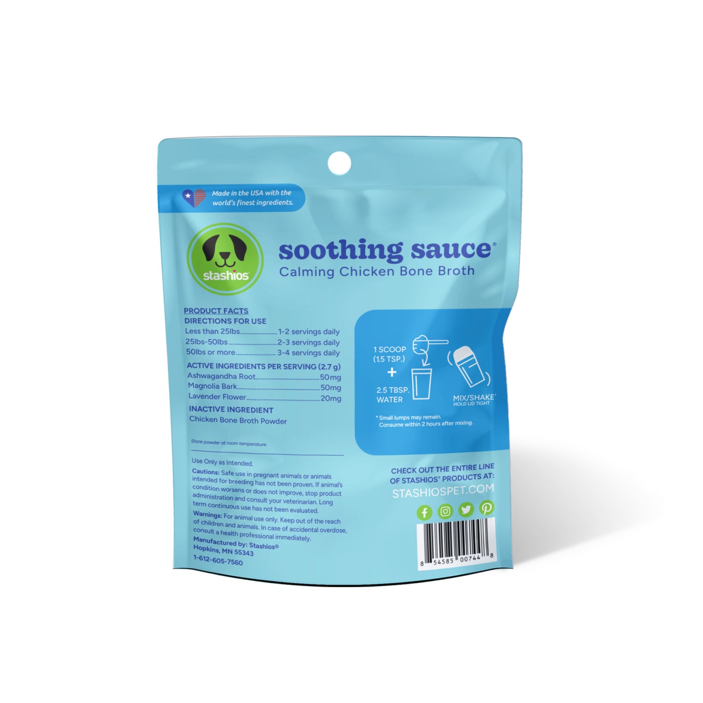 Stashios Soothing Sauce Bulk Calming Chicken 3oz. 3 packs