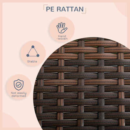 PawHut Outdoor Dog Bed, Extendable Wicker Dog Bed with Roof, Soft Cushion for Small and Medium Dogs, Mixed-Brown
