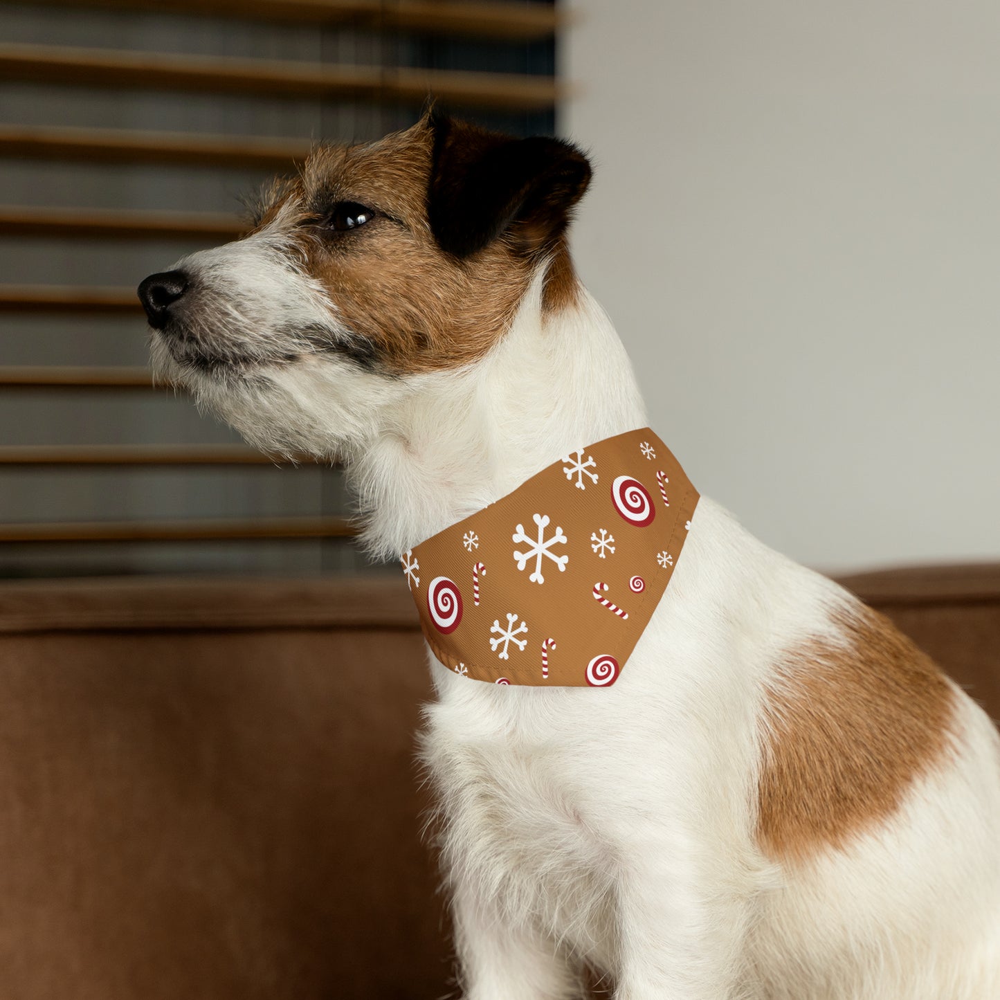 Candy Cane Collar Bandana ~ Ginger Bread