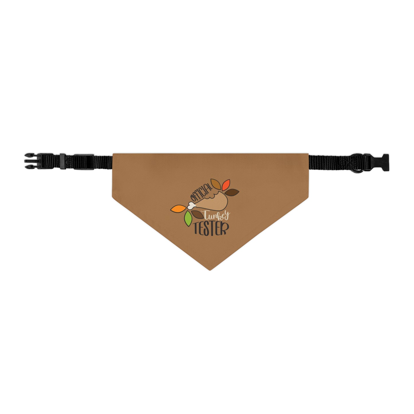 Official Turkey Tester Tan Pet Bandana Collar