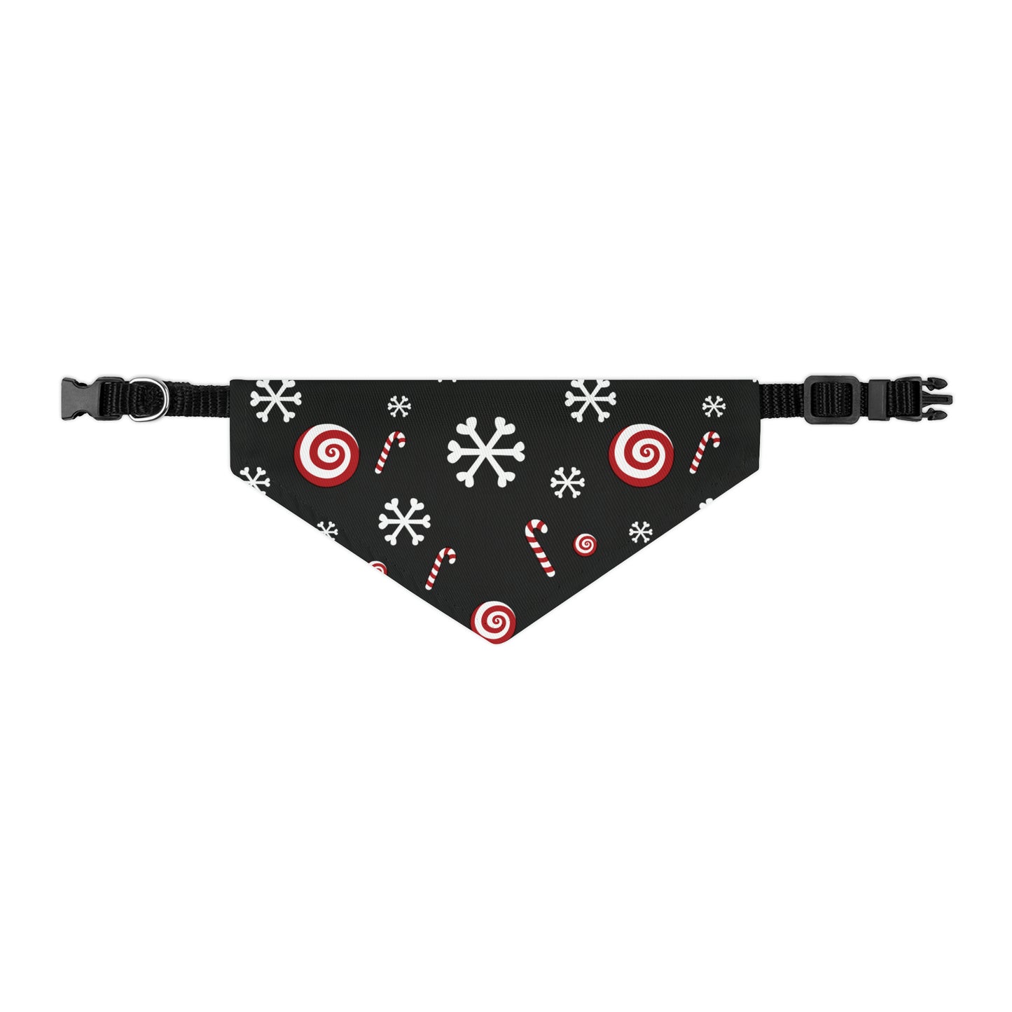 Candy Cane Collar Bandana ~ Black