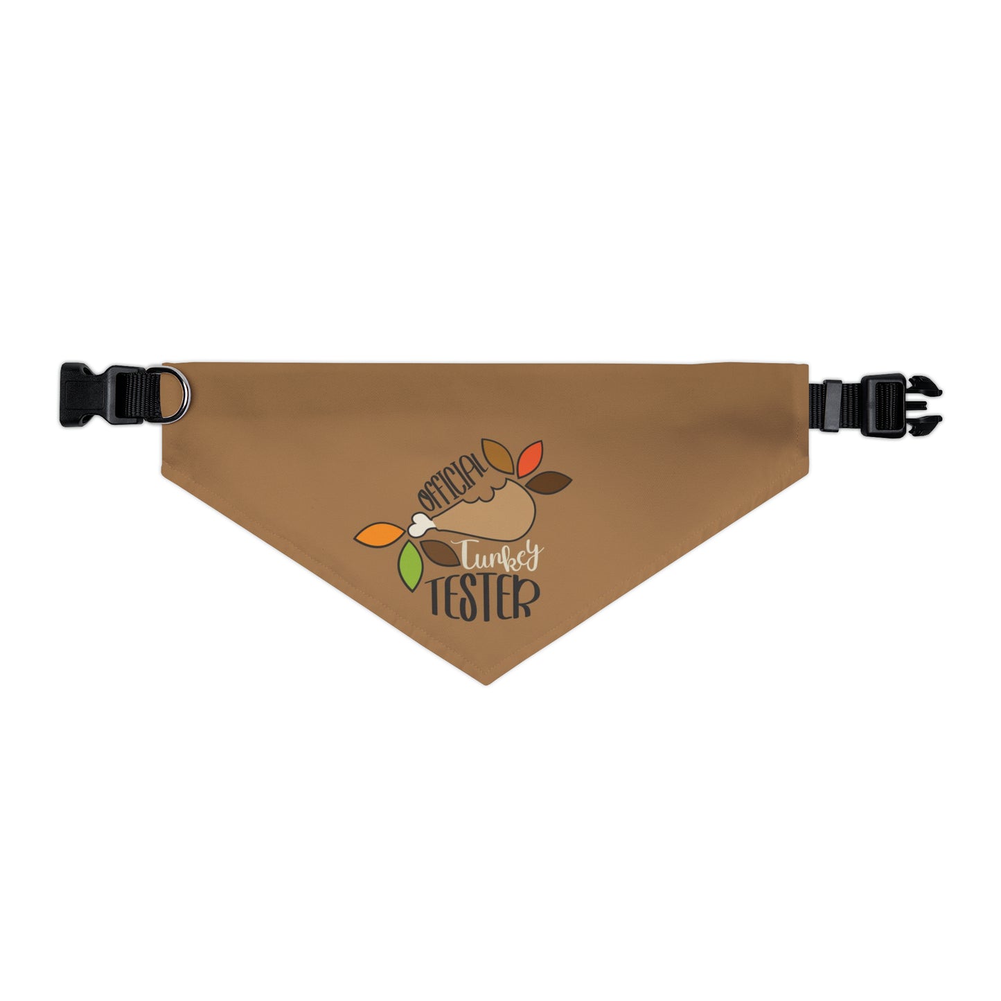 Official Turkey Tester Tan Pet Bandana Collar