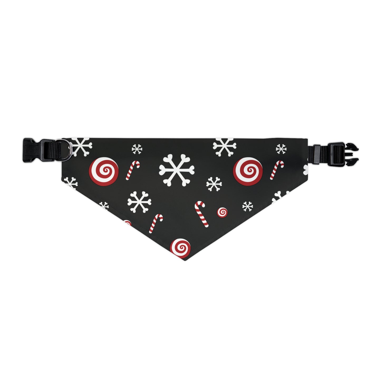 Candy Cane Collar Bandana ~ Black