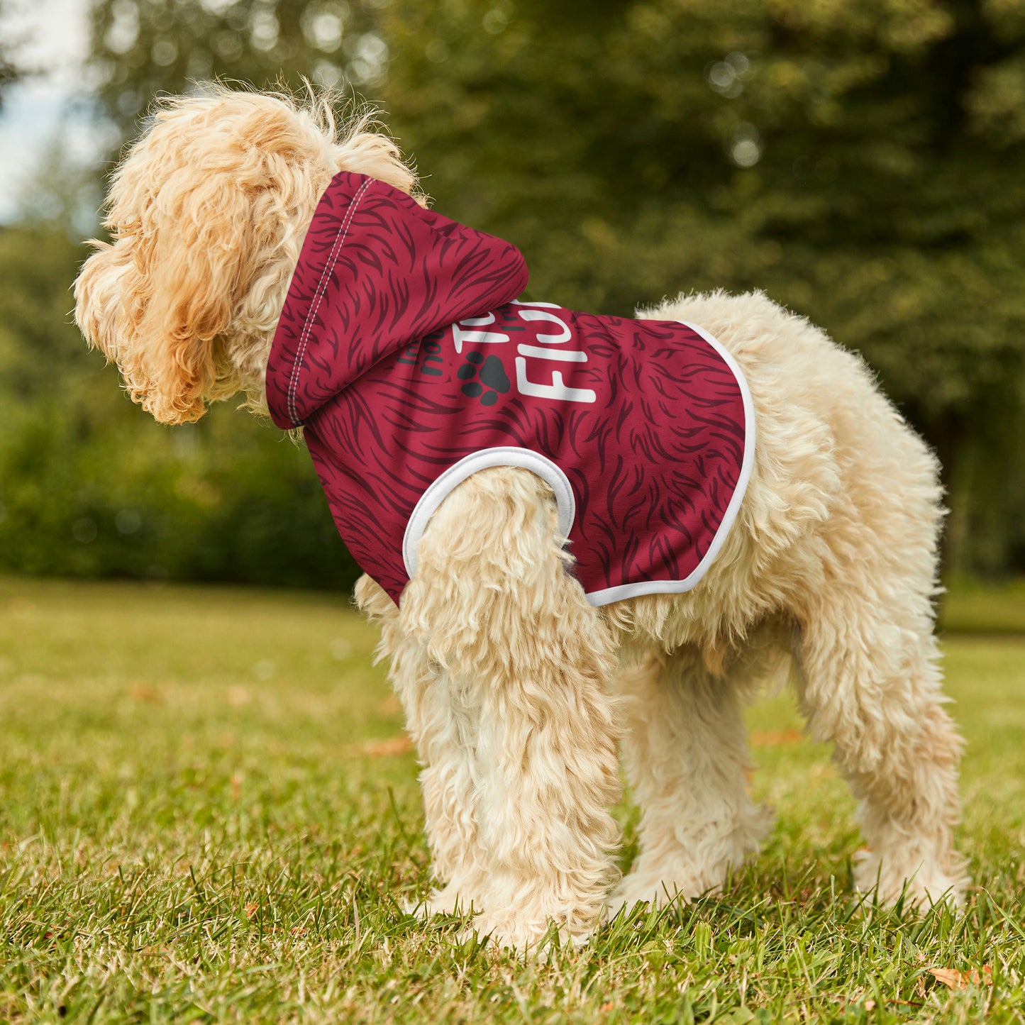 I'm Not Tubby, I'm Fluffy RED Pet Hoodie