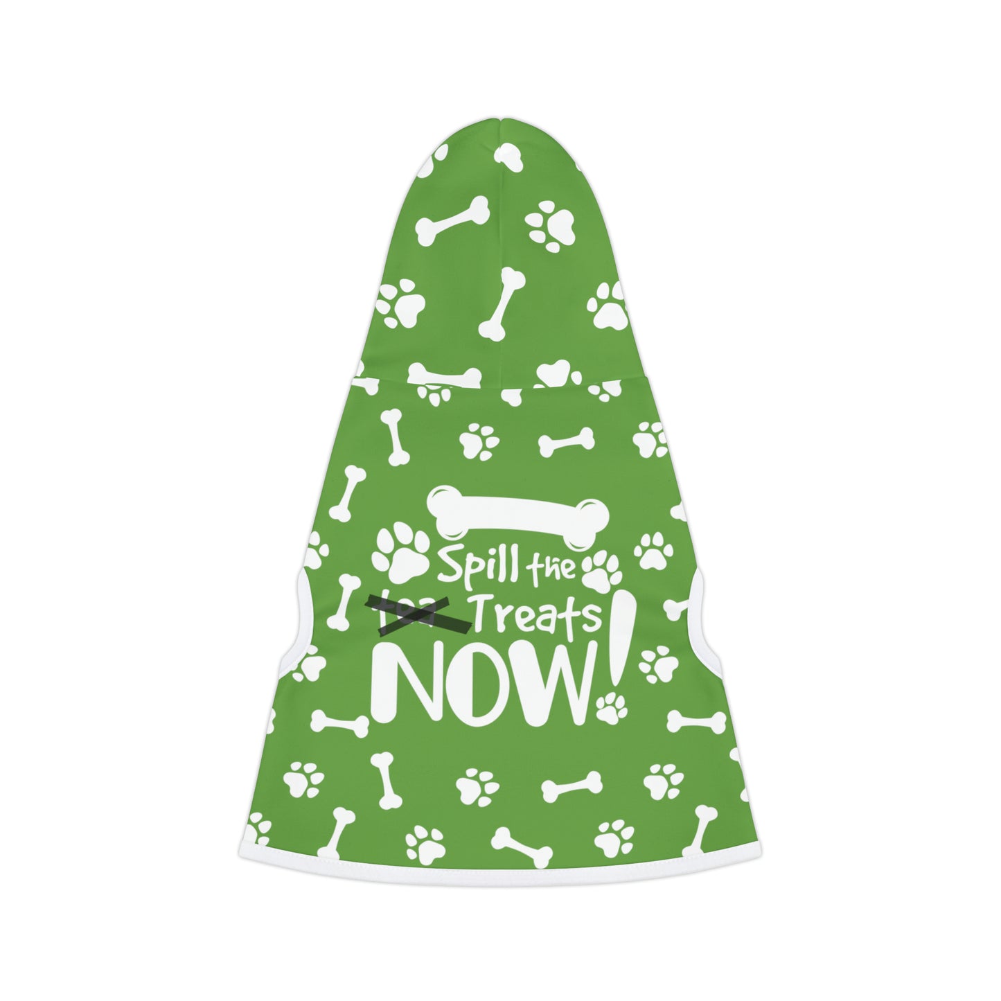 Spill the Treats Green Pet Hoodie