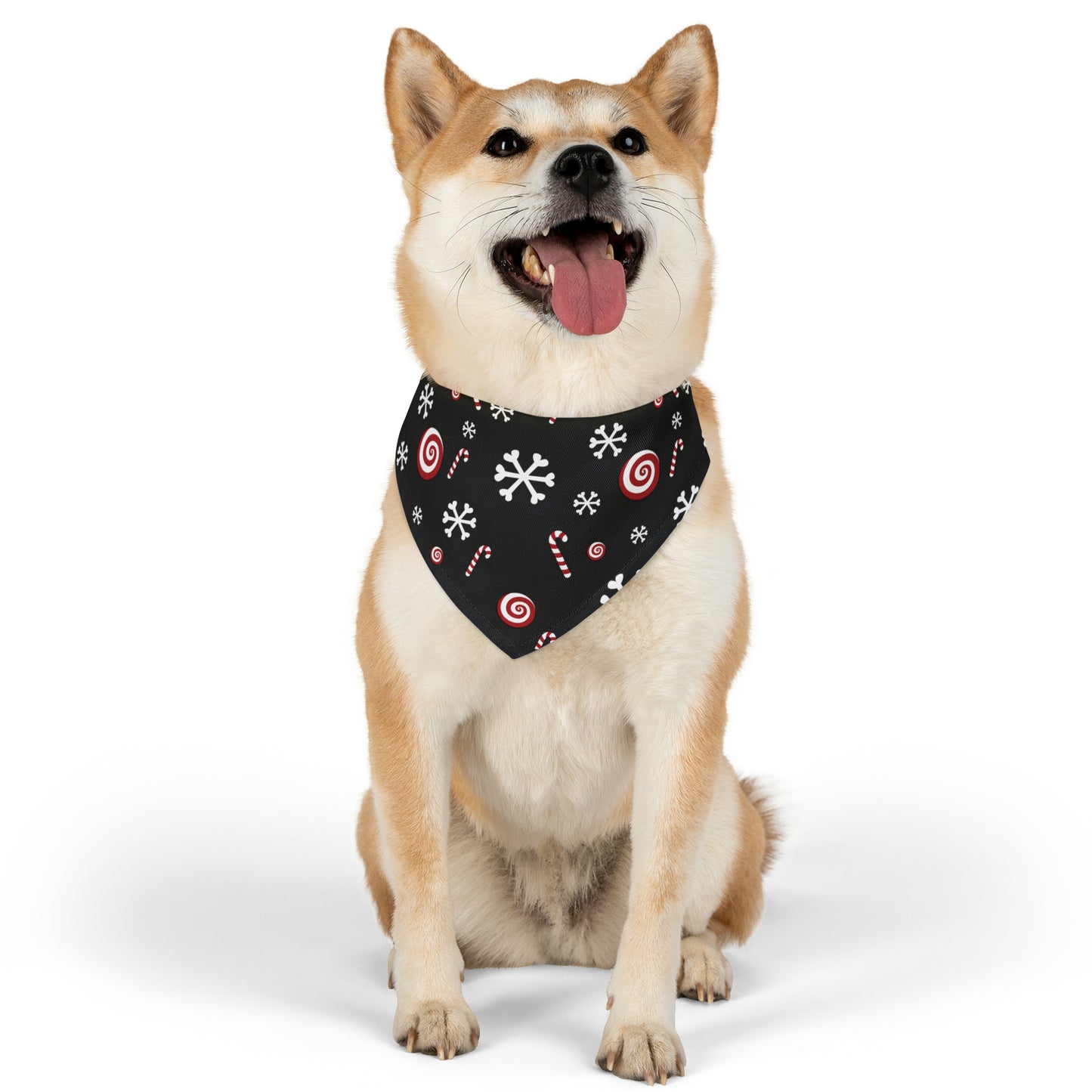 Candy Cane Collar Bandana ~ Black