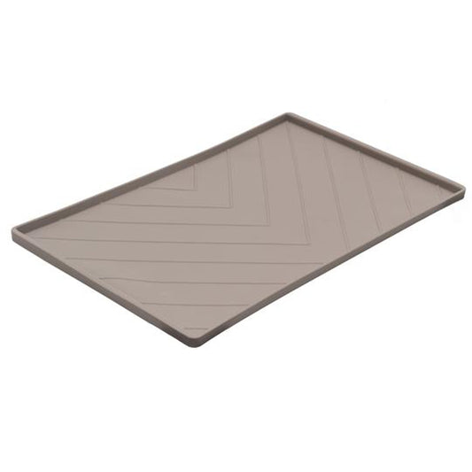 Messy Mutts Dog Silicone Mat Metal Rods Grey - M