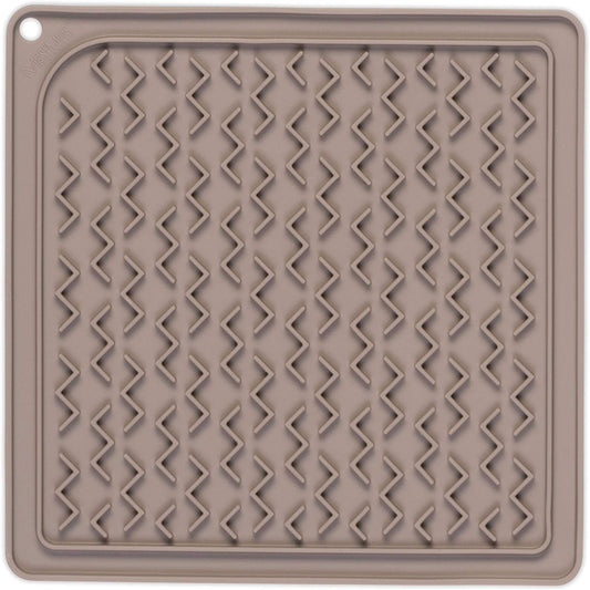 Messy Mutts Dog Lick Mat Silicone Warm Grey - M