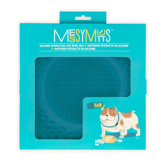 Messy Mutts Dog Therapeutic Licking Bowl Blue