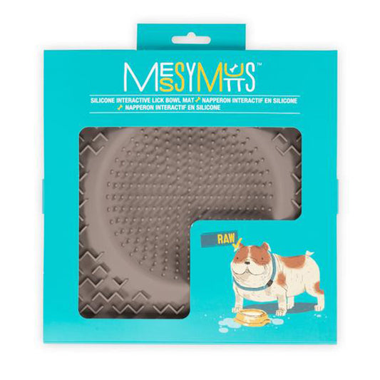 Messy Mutts Dog Therapeutic Licking Bowl Grey