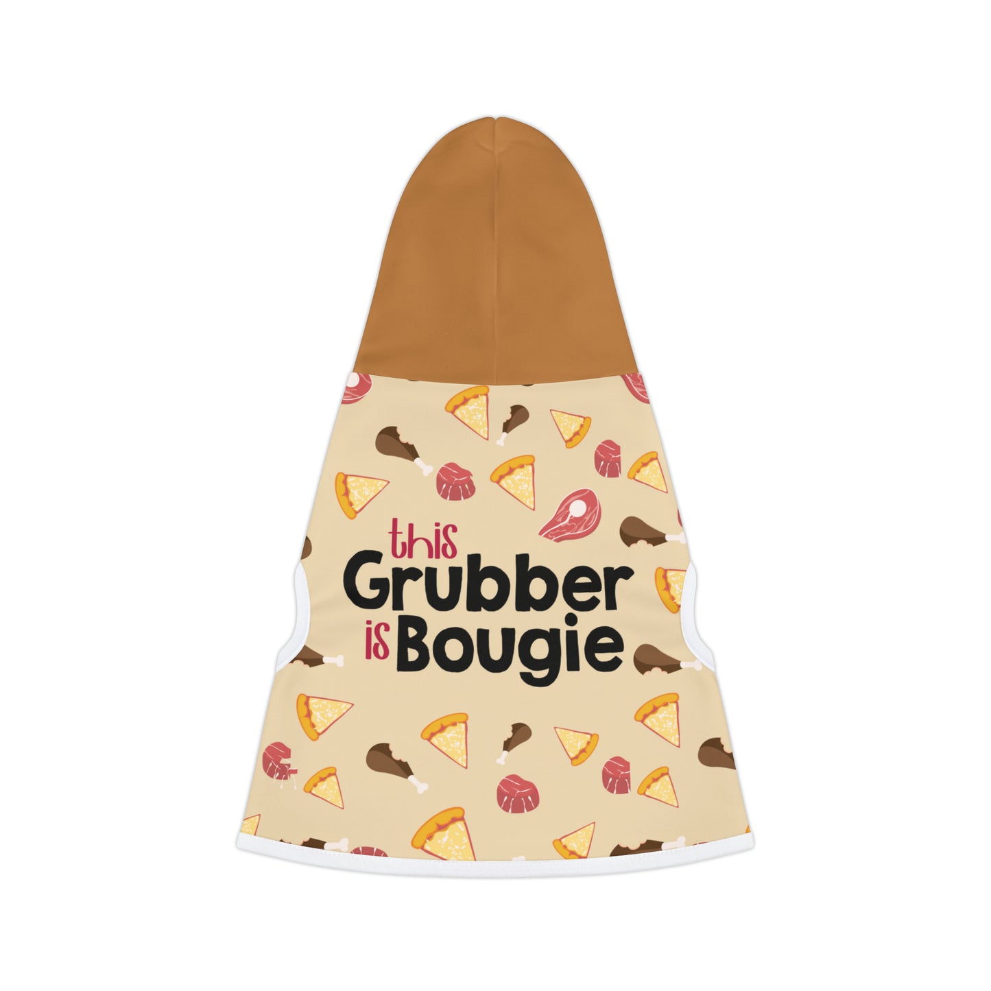 Bougie Grubber Tan & Brown Pet Hoodie