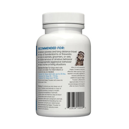 Ark Naturals Happy Traveler Dog And Cat Capsules, 30 Capsules