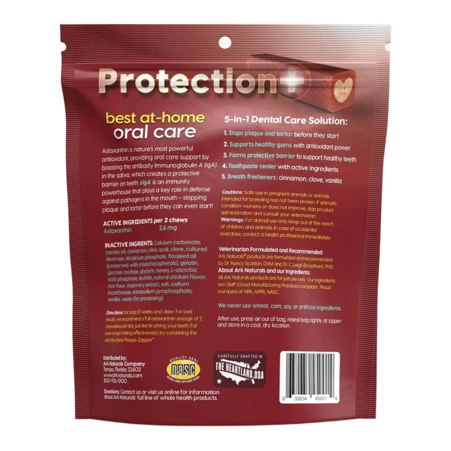 Ark Naturals Protection+ Toothpaste 5 In1 1 Lb 2oz. Bag Medium Chews