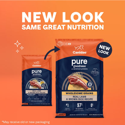 CANIDAE PURE Goodness Grain-Free LID Dry Dog Food Lamb & Sweet Potato 22lb