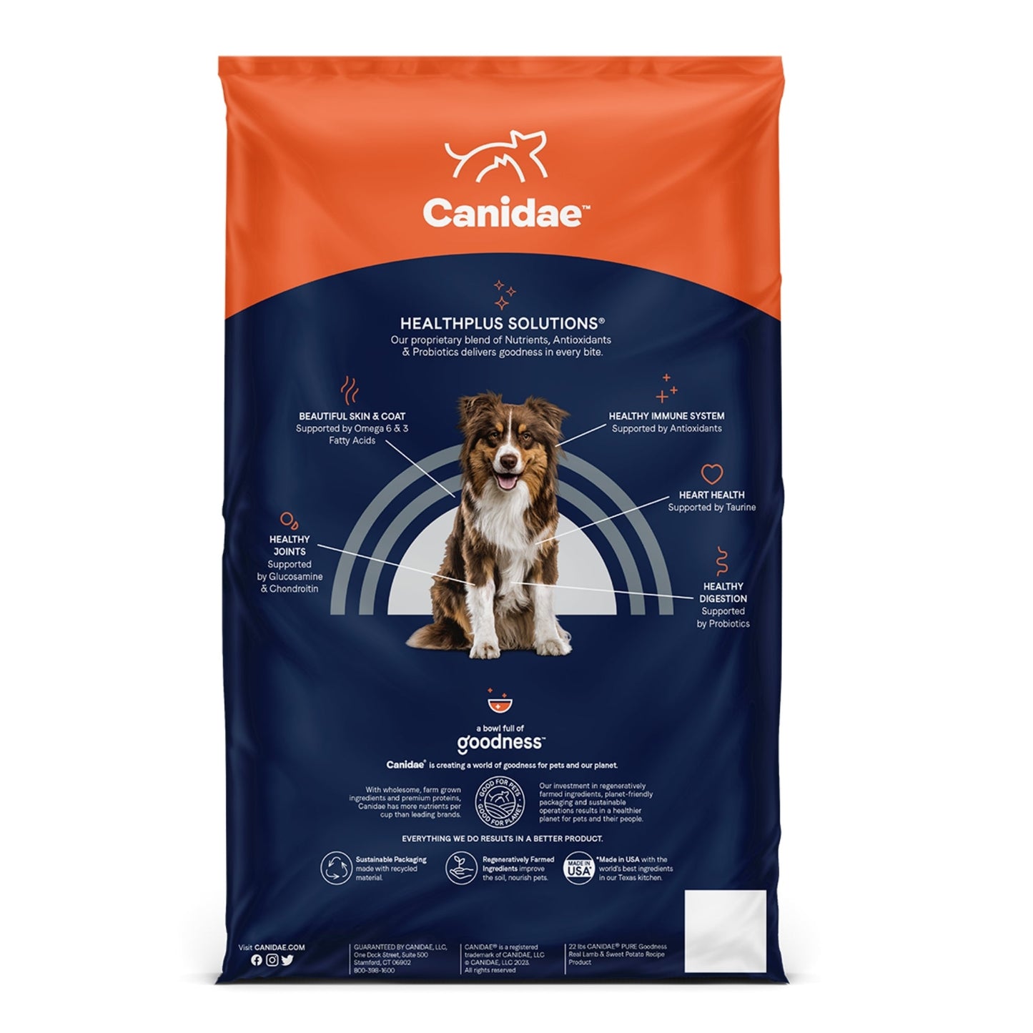 CANIDAE PURE Goodness Grain-Free LID Dry Dog Food Lamb & Pea 4lb