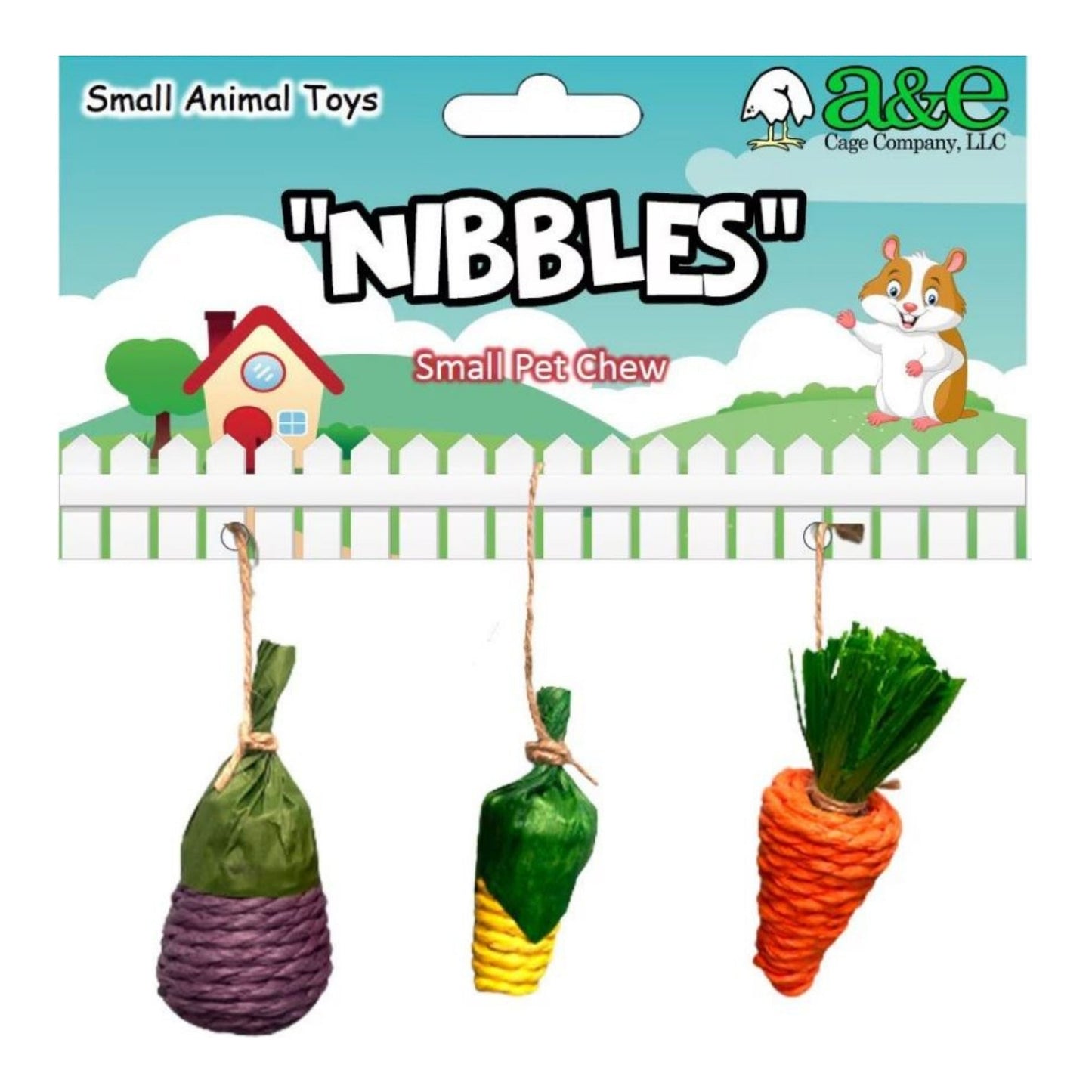 A & E Cages Nibbles Veggie Patch Small Animal Chew Toy