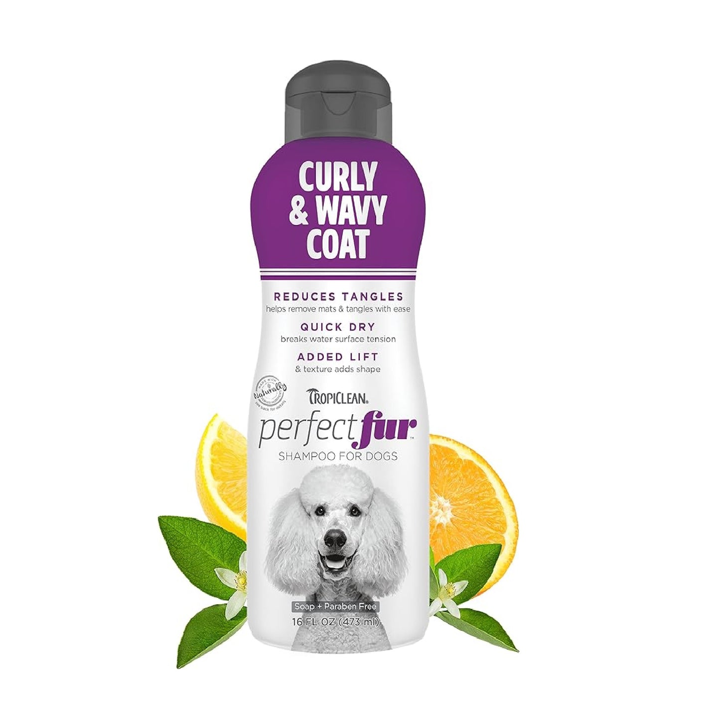 TropiClean PerfectFur Curly & Wavy Coat Shampoo for Dogs 1ea/16 oz