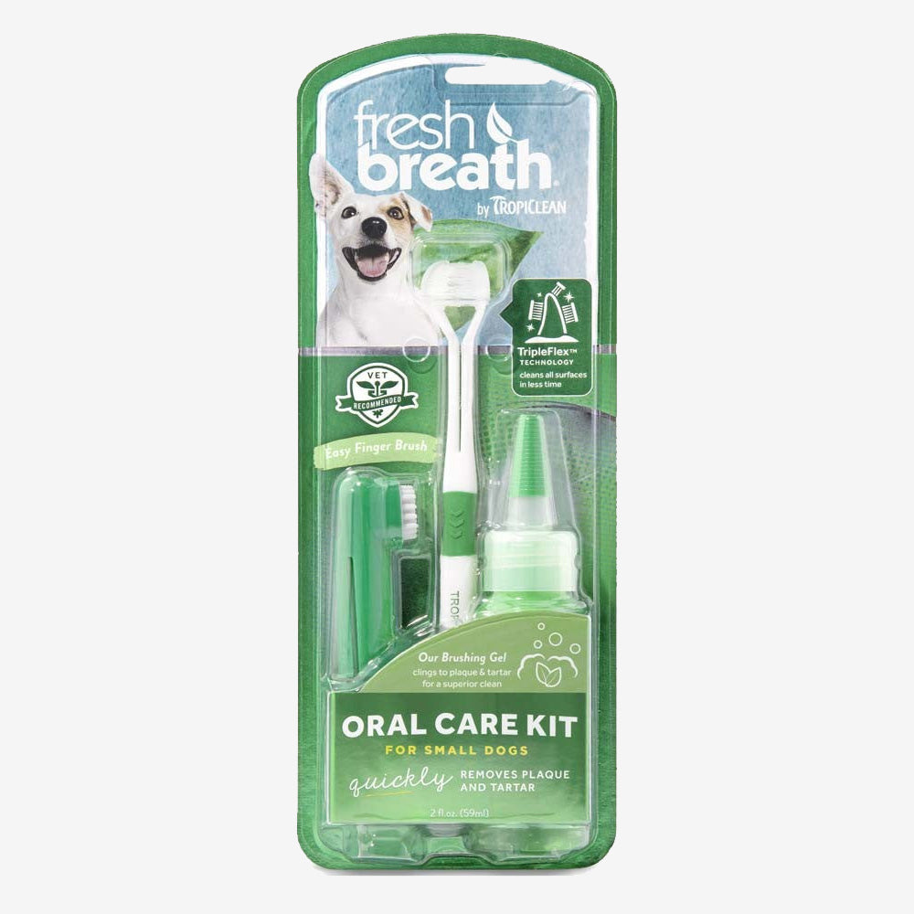 TropiClean Fresh Breath Oral Care Kit for Dogs 1ea/SM