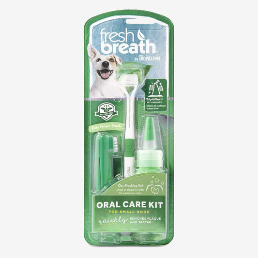 TropiClean Fresh Breath Oral Care Kit for Dogs 1ea/SM