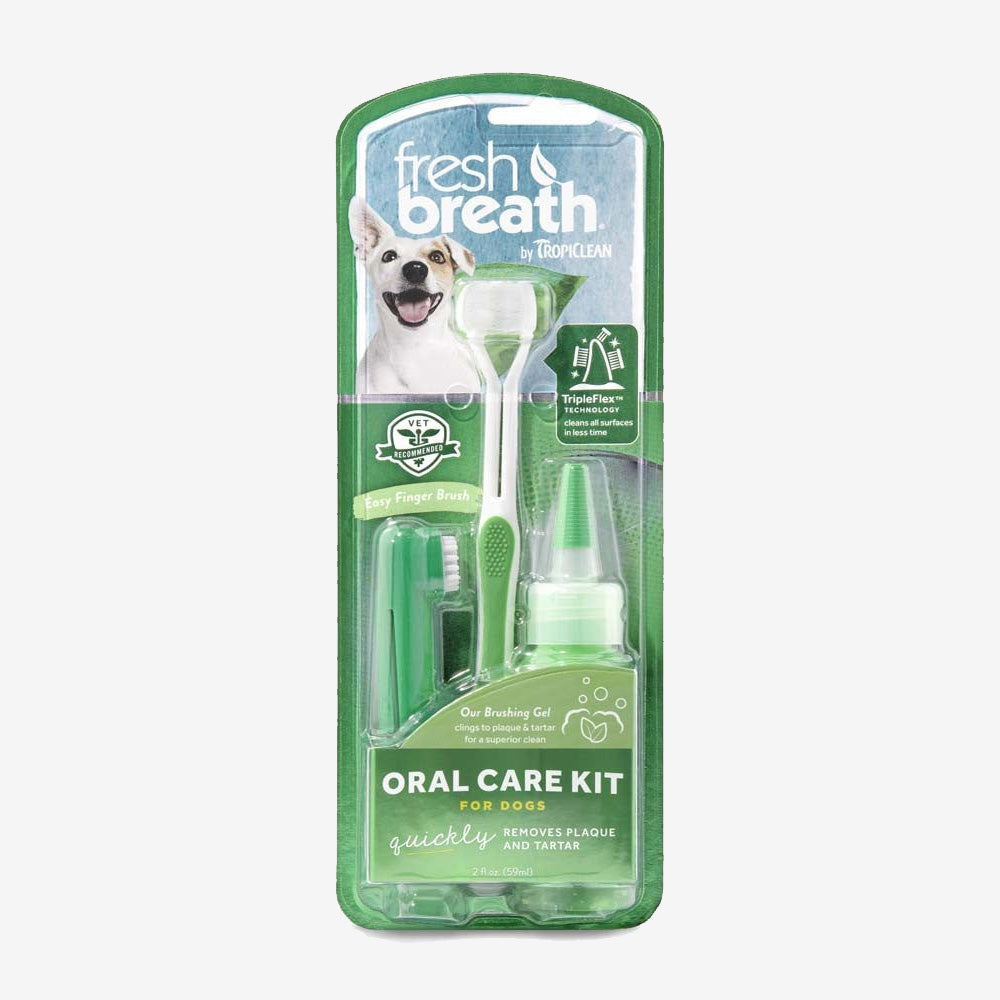 TropiClean Fresh Breath Oral Care Kit for Dogs 1ea/LG