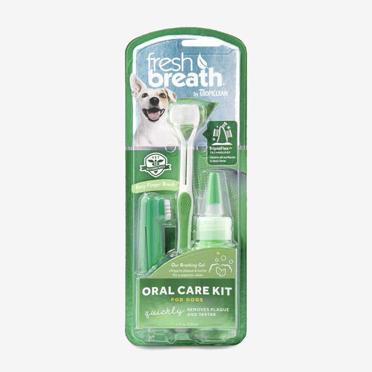 TropiClean Fresh Breath Oral Care Kit for Dogs 1ea/LG