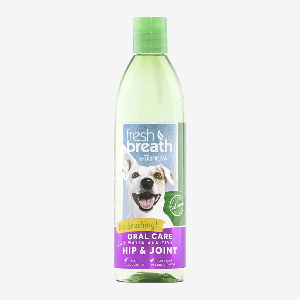 TropiClean Fresh Breath Oral Care Water Additive Plus Hip & Joint for Dogs 1ea/16 fl oz