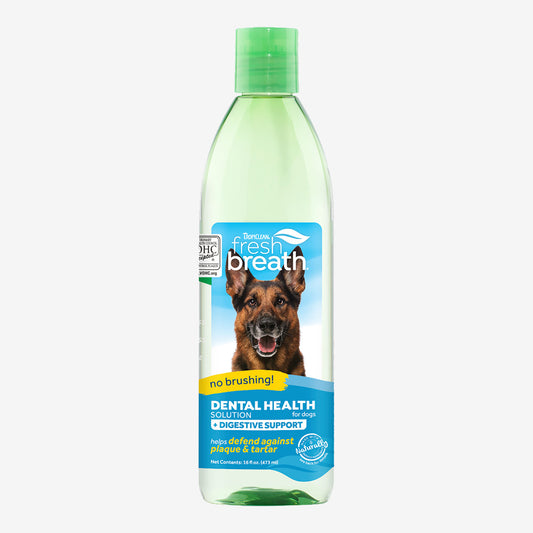TropiClean Fresh Breath Oral Care Water Additive Plus Digestive Support for Dogs 1ea/16 fl oz