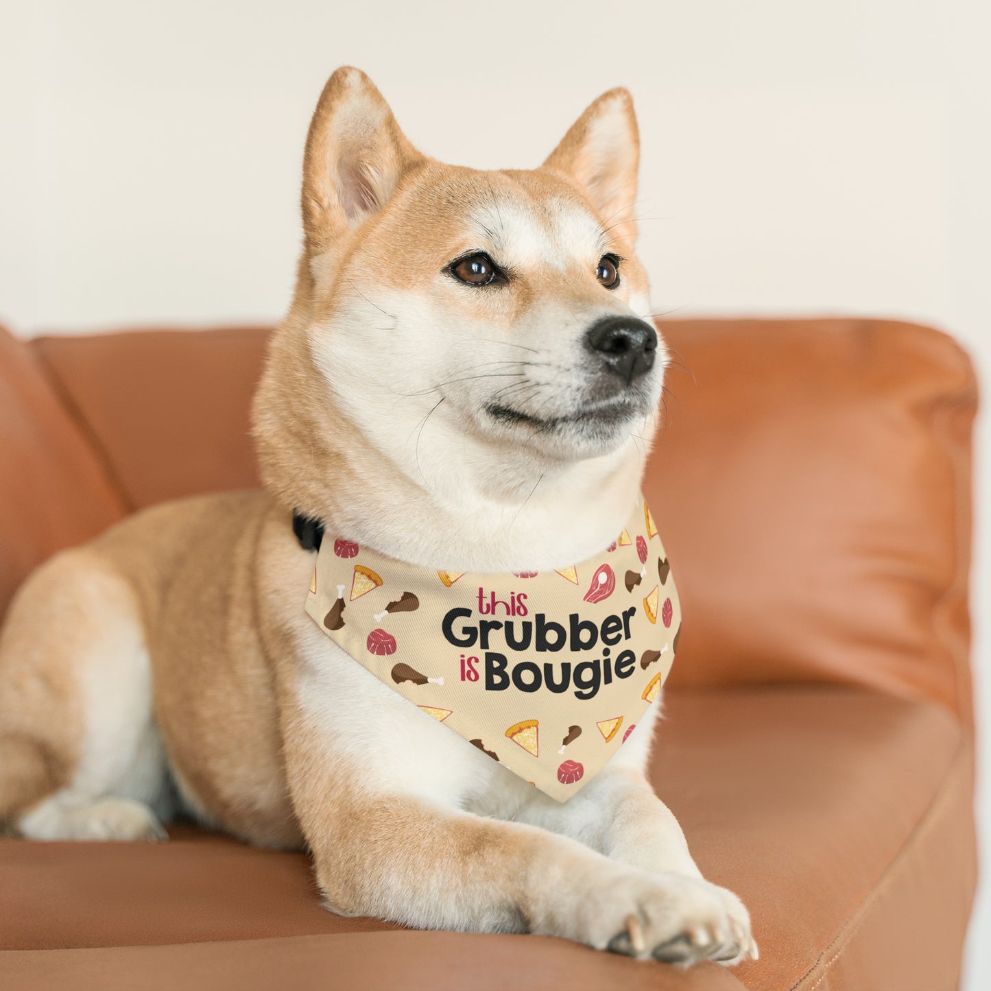 This Grubber is Bougie - Pet Bandana Collar