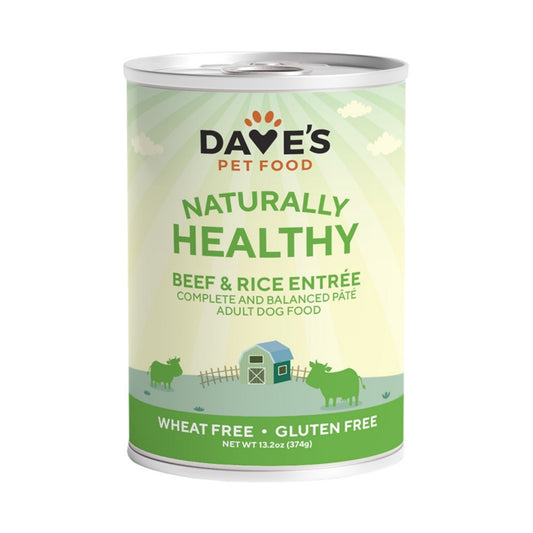 Dave's Pet Food Naturally Healthy Beef & Rice Recipe 13.2 oz (Case of 12)
