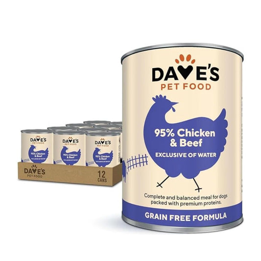 Dave's Premium Beef & Chicken 95% Meat 13 oz (Case Of 12)