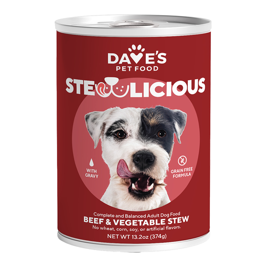 Dave's Dog Grain Free Beef & Vegetable Cuts In Gravy 13.2 oz (Case of 12)